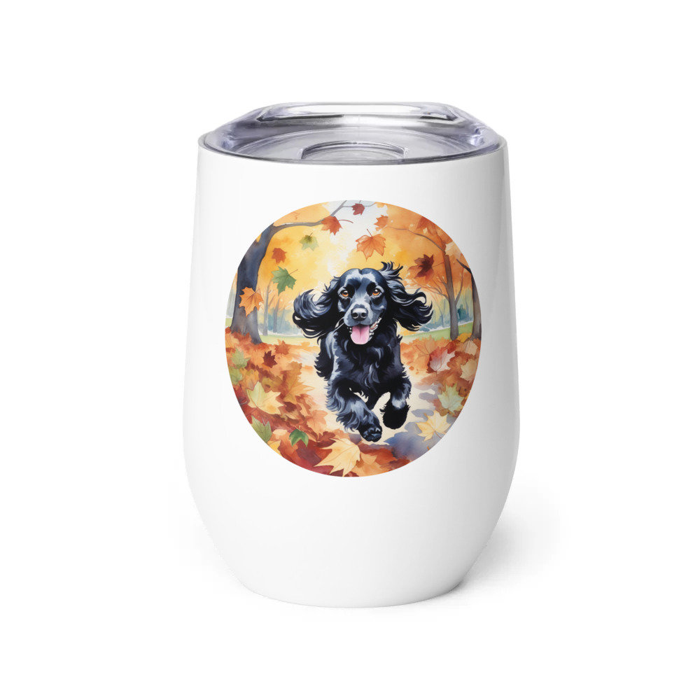 PugMug Custom Cocker Spaniel Wine Tumbler