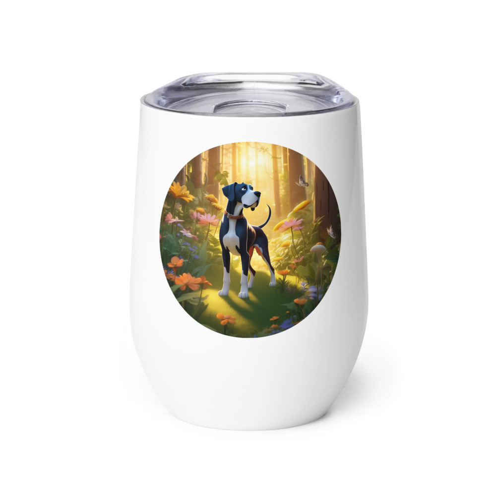 PugMug Custom Great Dane Wine Tumbler