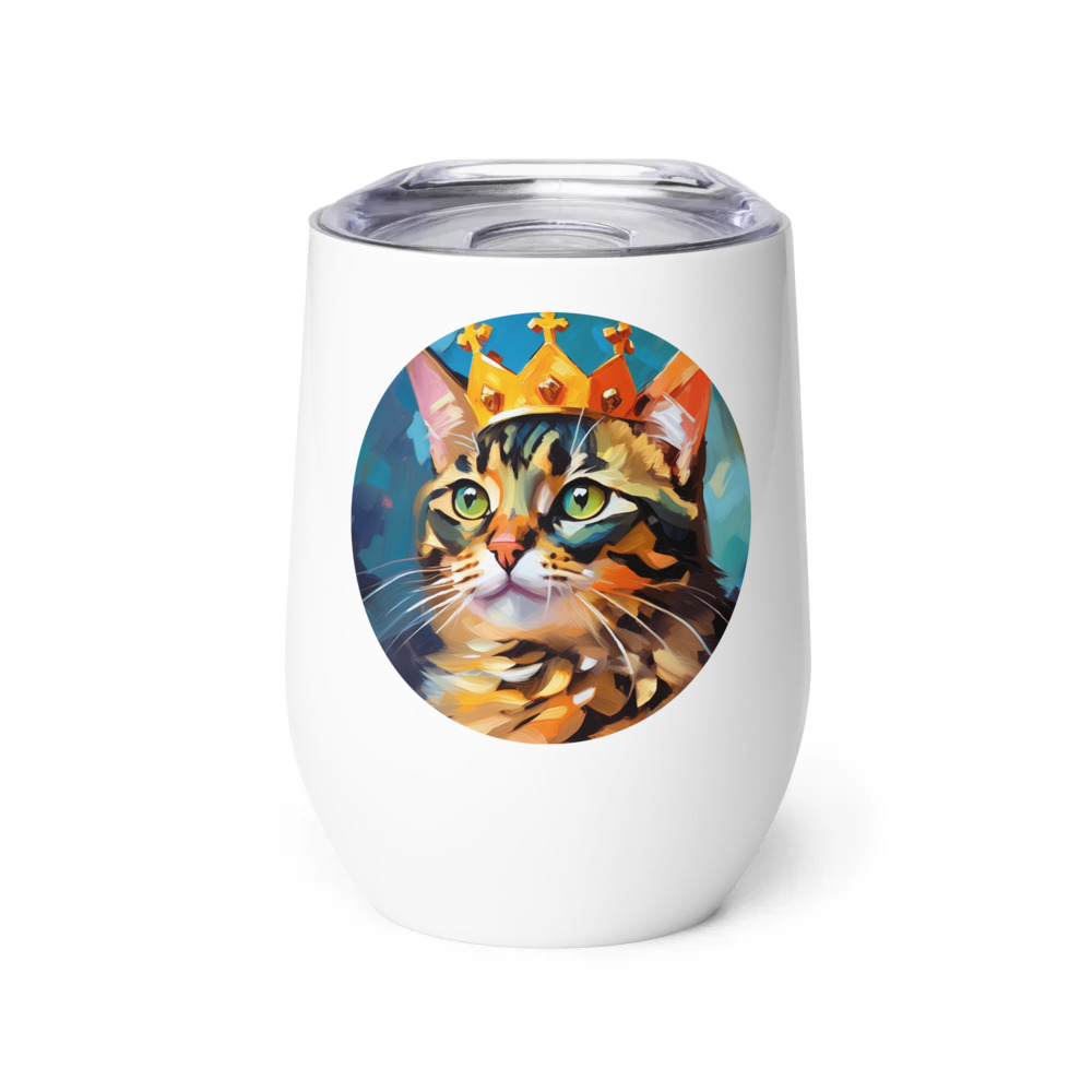 PugMug Custom Tabby Exotic Cat Wine Tumbler