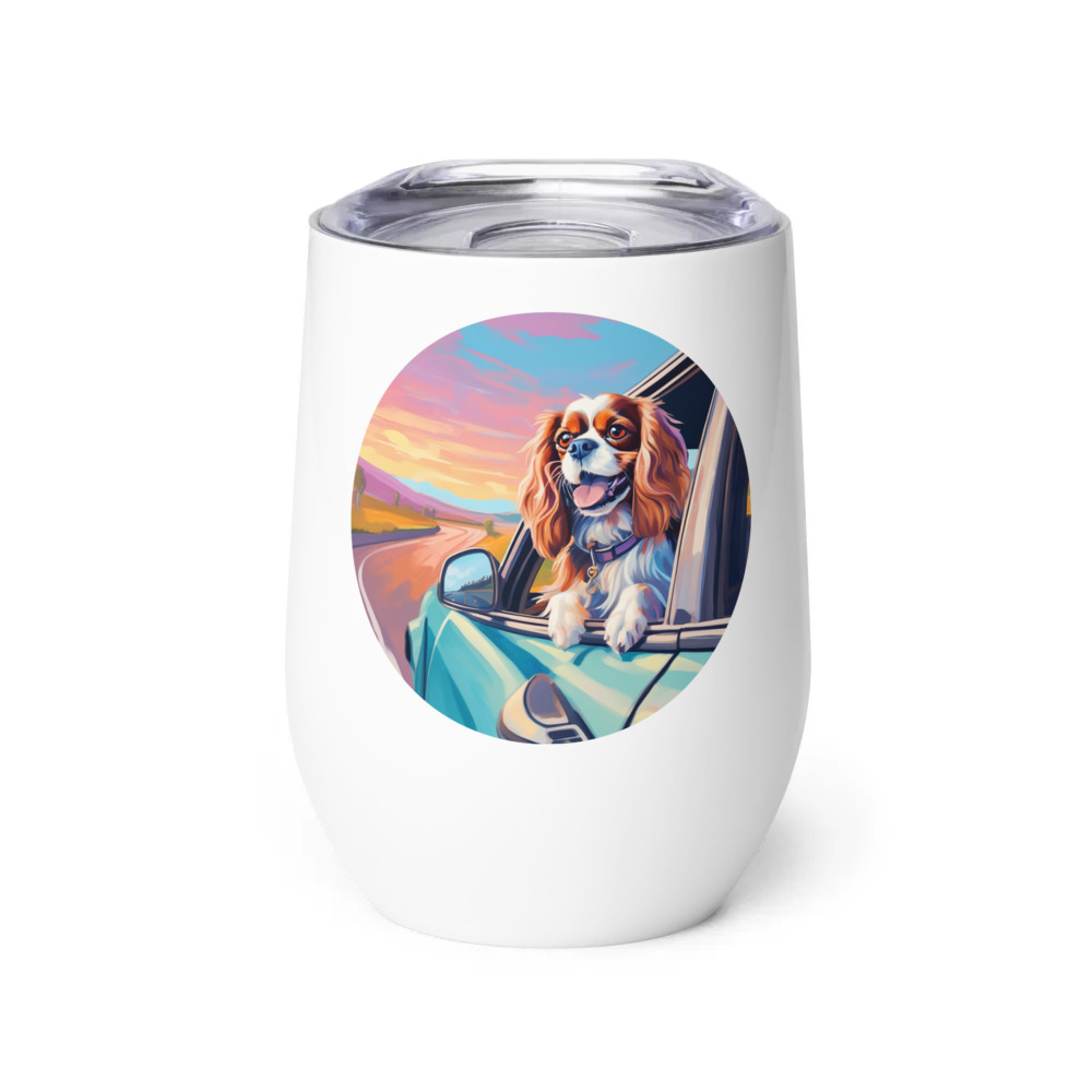 PugMug Custom Cavalier King Charles Spaniel Wine Tumbler