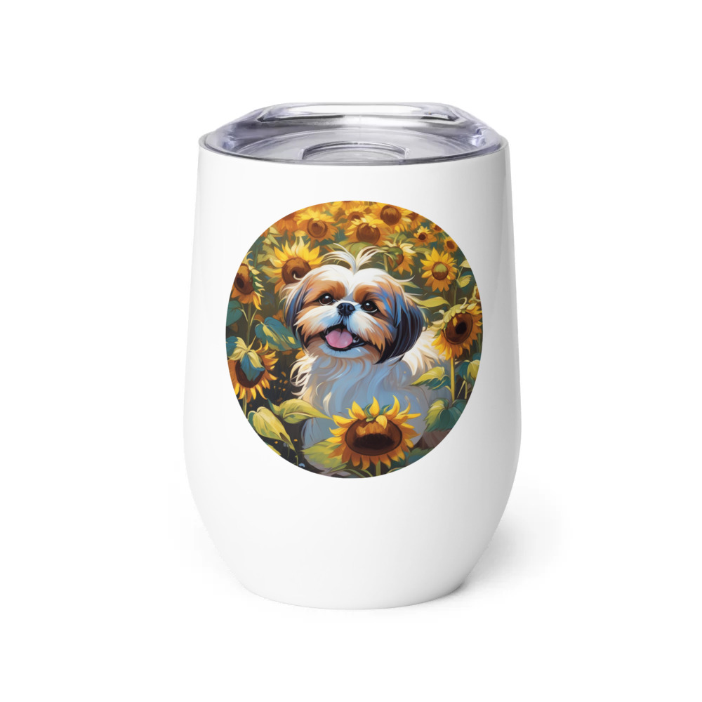 PugMug Custom Shih Tzu Wine Tumbler