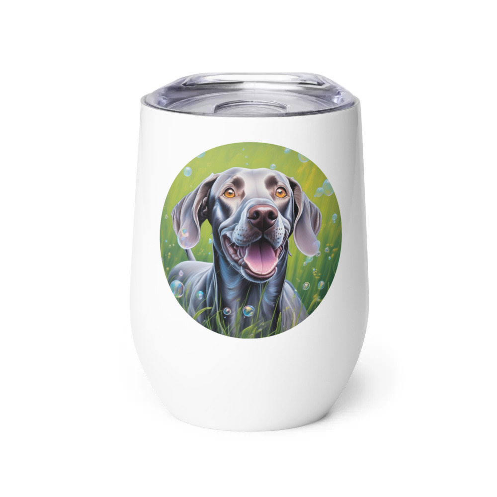 PugMug Custom Weimaraner Wine Tumbler
