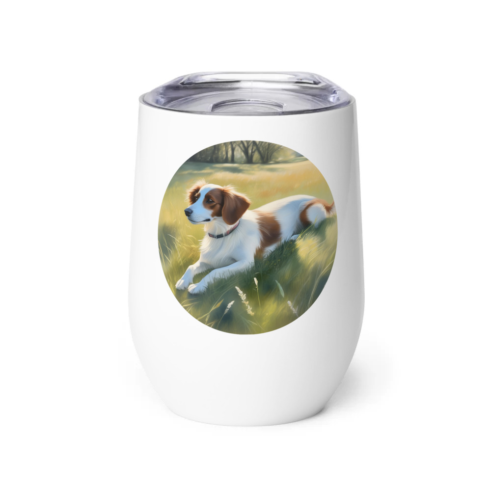 PugMug Custom Brittany Dog Wine Tumbler