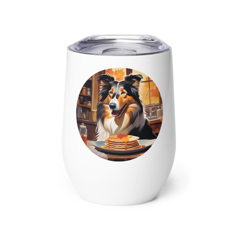 PugMug Custom Collie Wine Tumbler