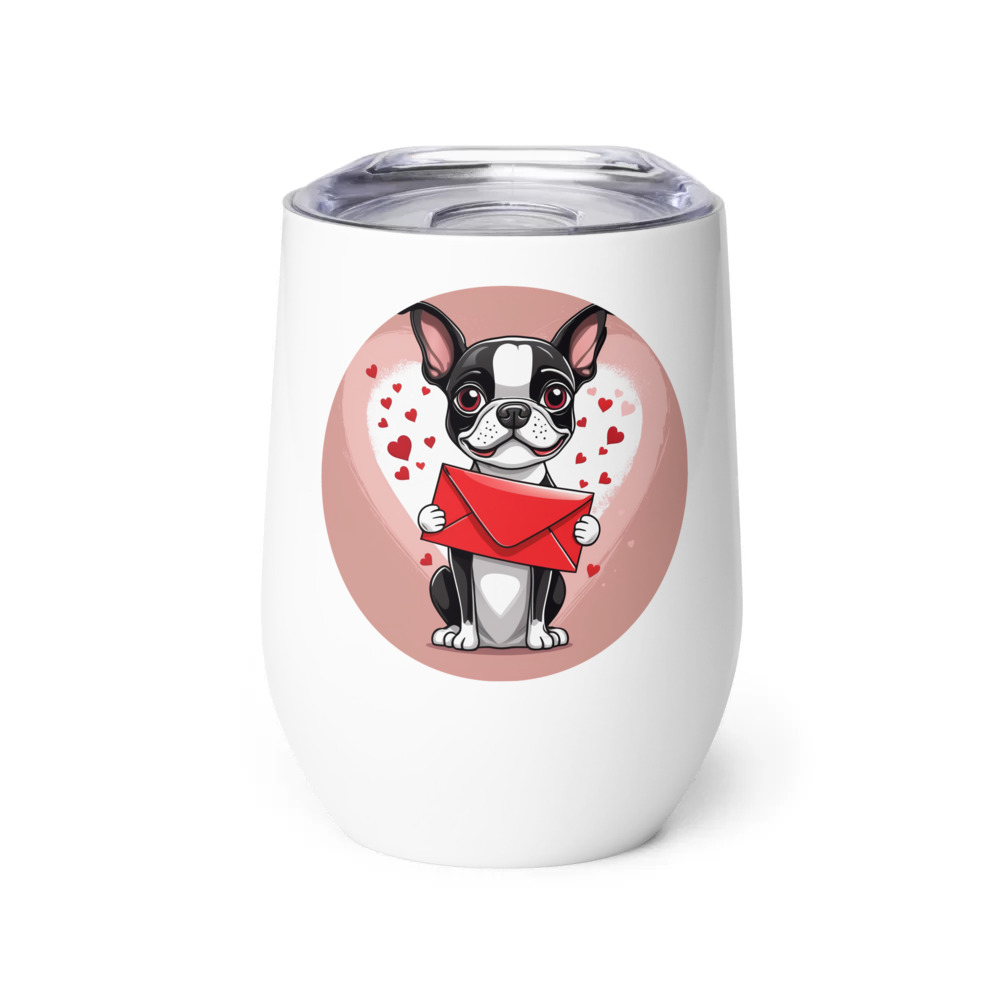 PugMug Custom Boston Terrier Wine Tumbler