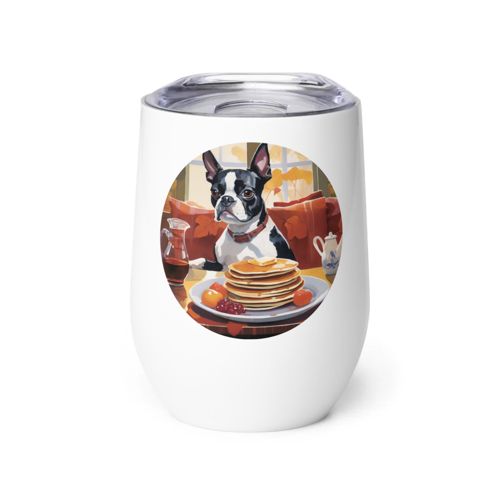 PugMug Custom Boston Terrier Wine Tumbler