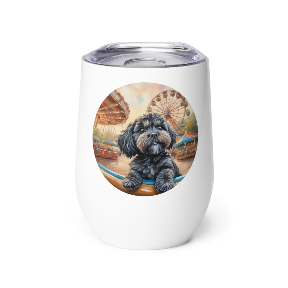 PugMug Custom Lily Wine Tumbler