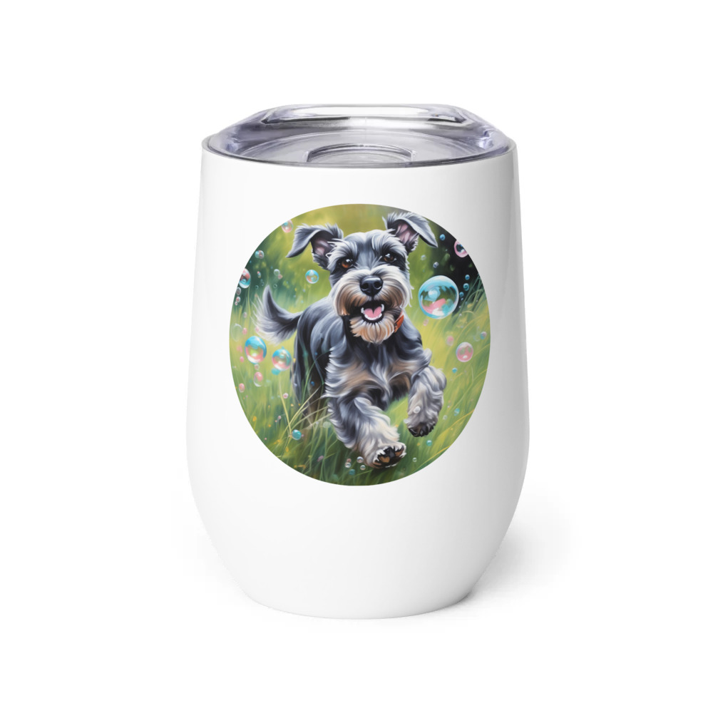 PugMug Custom Miniature Schnauzer Wine Tumbler