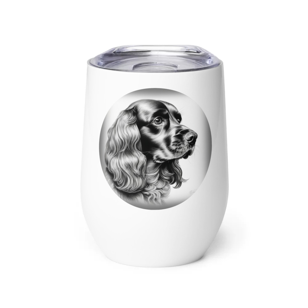 PugMug Custom Cocker Spaniel Wine Tumbler