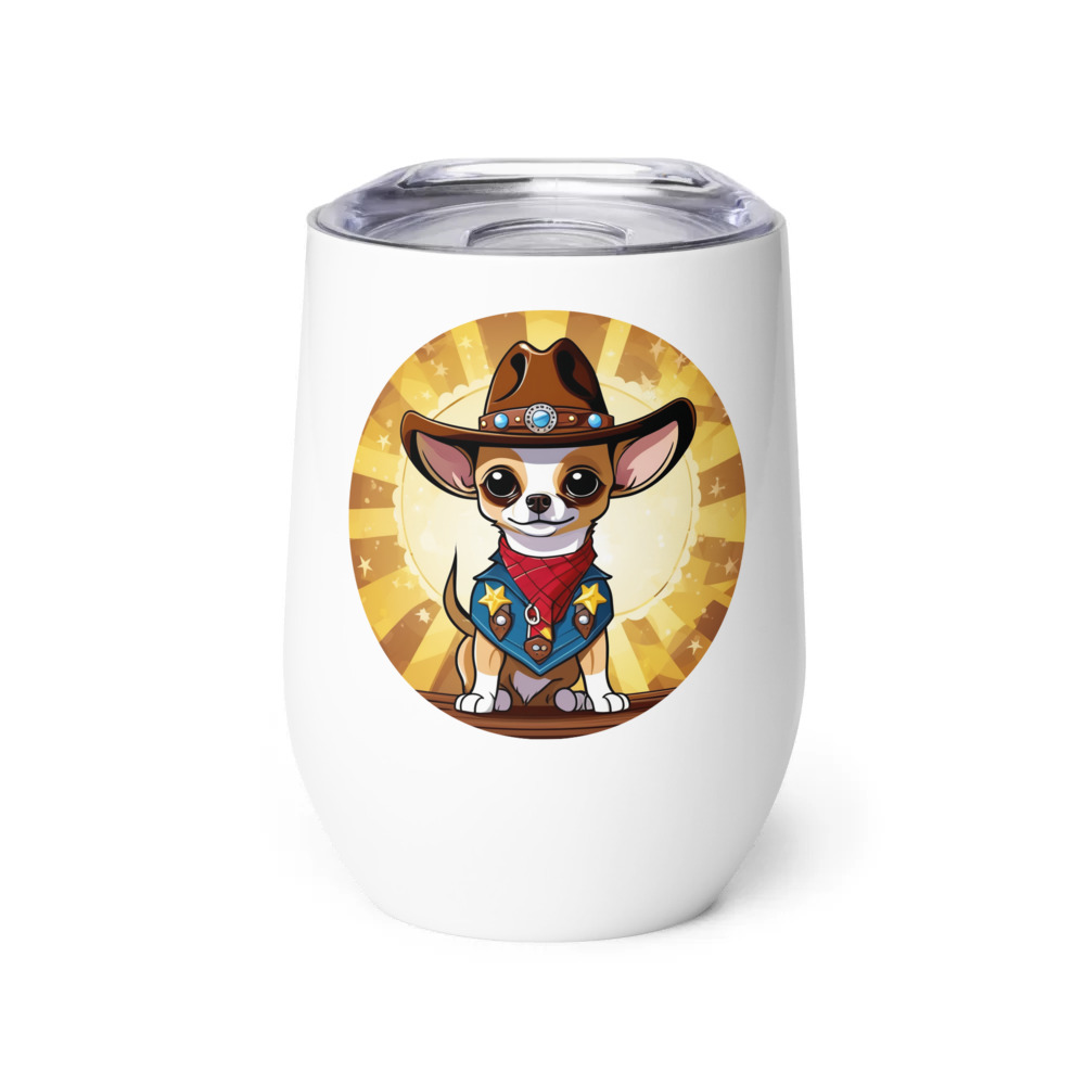 PugMug Custom Chihuahua Wine Tumbler