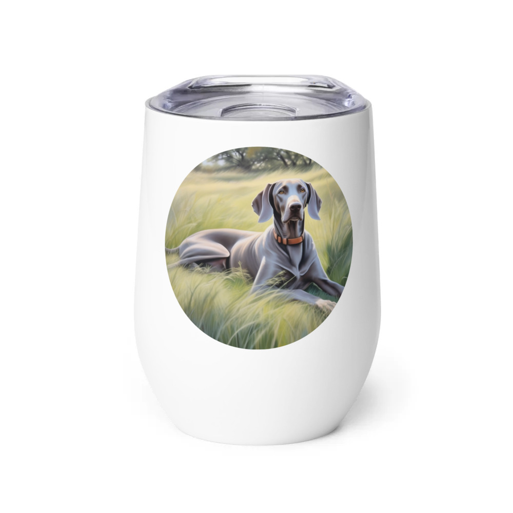PugMug Custom Weimaraner Wine Tumbler
