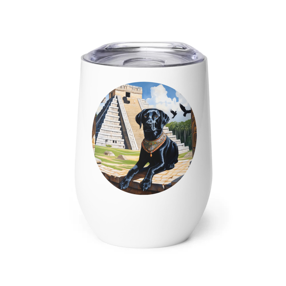 PugMug Custom Black Labrador Retriever Wine Tumbler