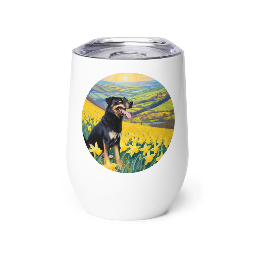 PugMug Custom Blue Wine Tumbler