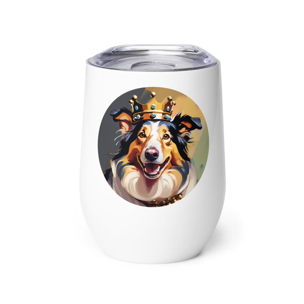 PugMug Custom Collie Wine Tumbler