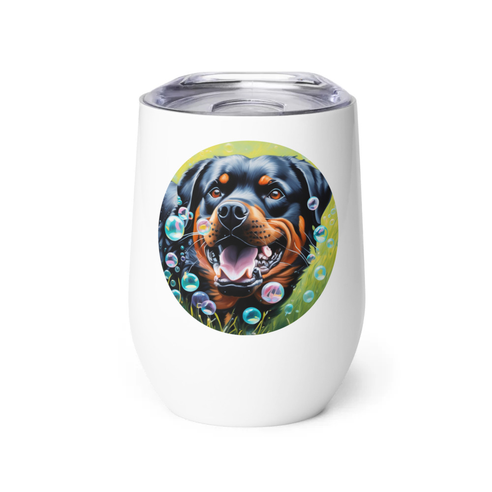 PugMug Custom Rottweiler Wine Tumbler