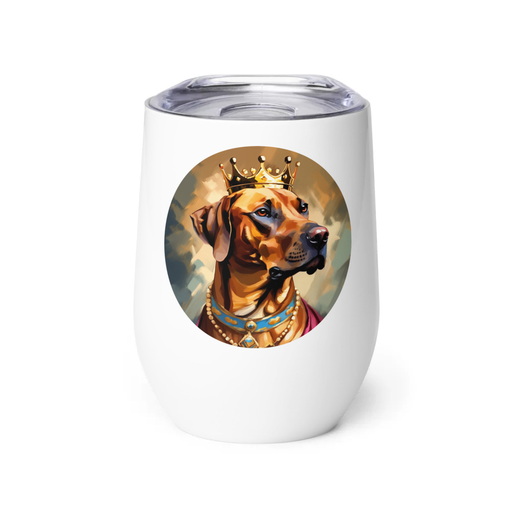 PugMug Custom Rhodesian Ridgeback Wine Tumbler