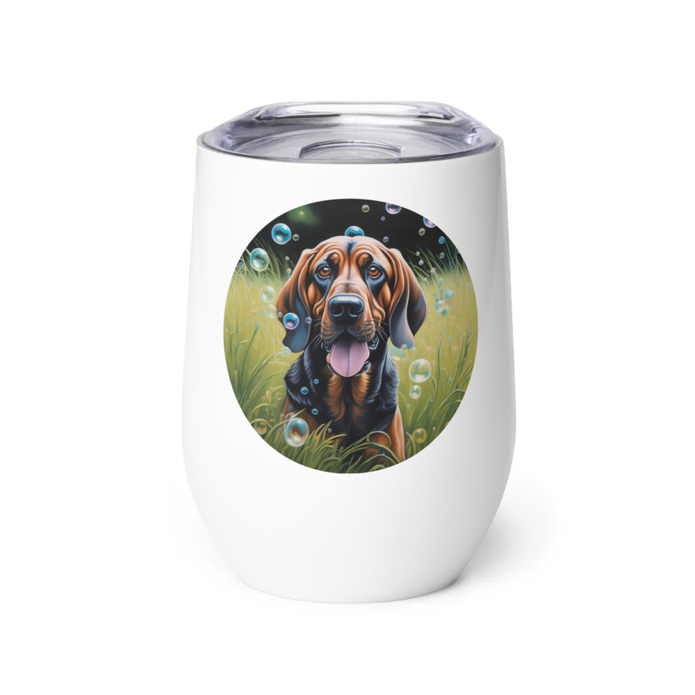 PugMug Custom Bloodhound Wine Tumbler