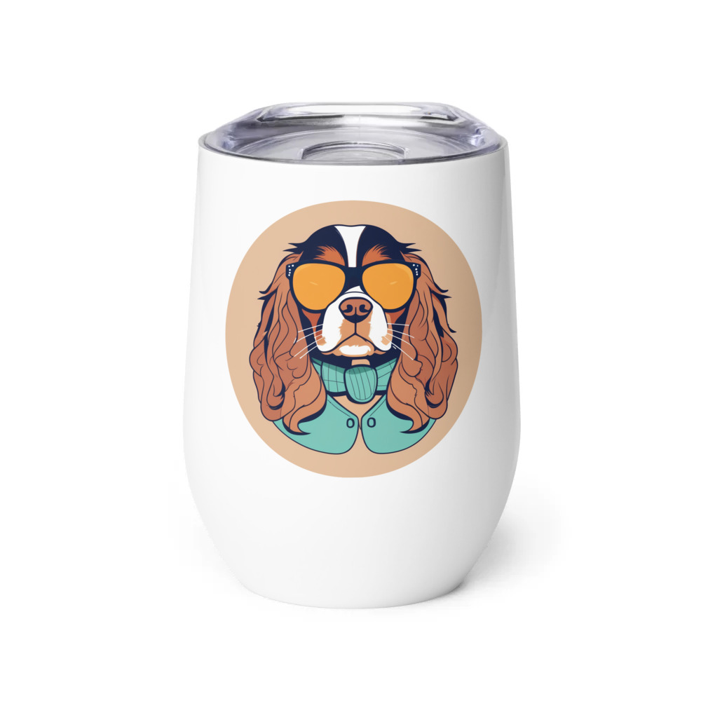 PugMug Custom Cavalier King Charles Spaniel Wine Tumbler