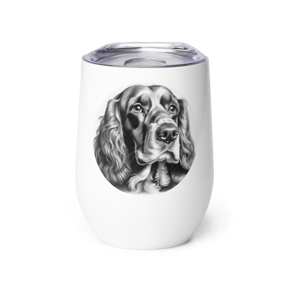 PugMug Custom English Cocker Spaniel Wine Tumbler