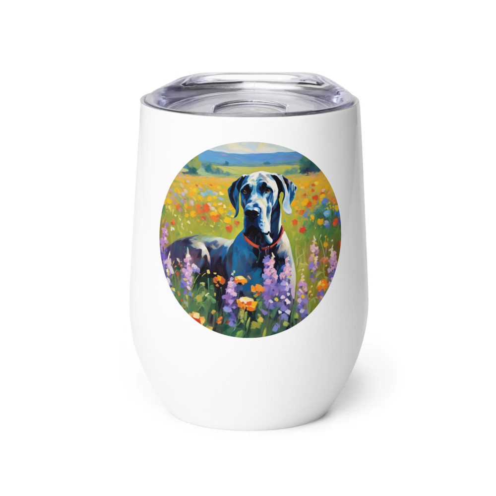 PugMug Custom Great Dane Wine Tumbler