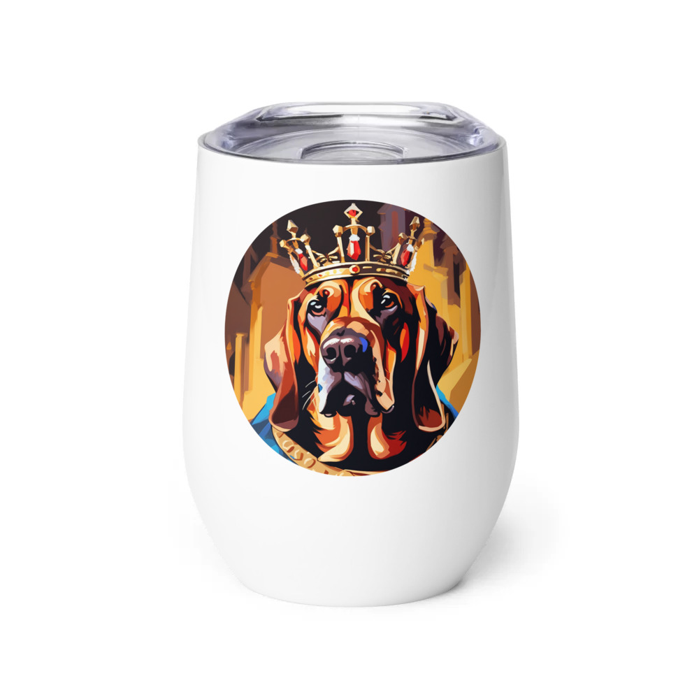 PugMug Custom Bloodhound Wine Tumbler