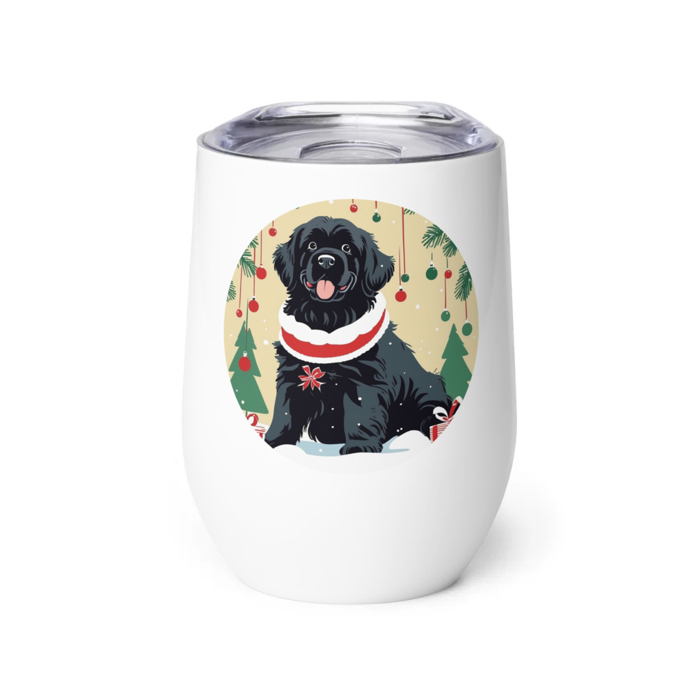 PugMug Custom Newfoundland Wine Tumbler