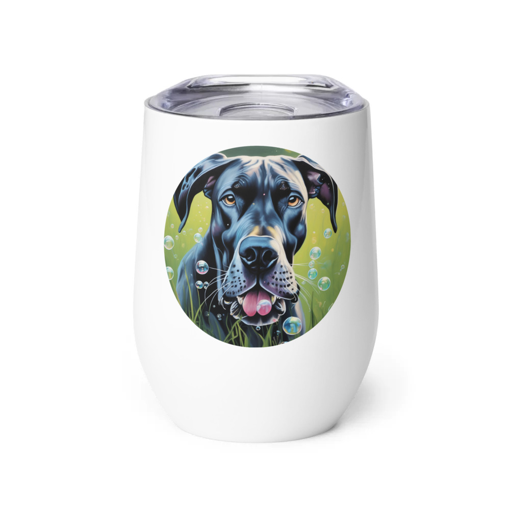 PugMug Custom Great Dane Wine Tumbler