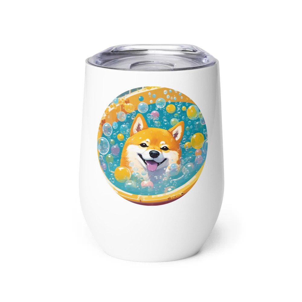 PugMug Custom Shiba Inu Wine Tumbler