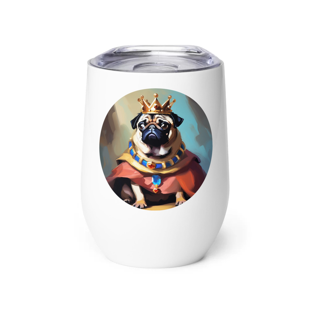 PugMug Custom Pug Wine Tumbler