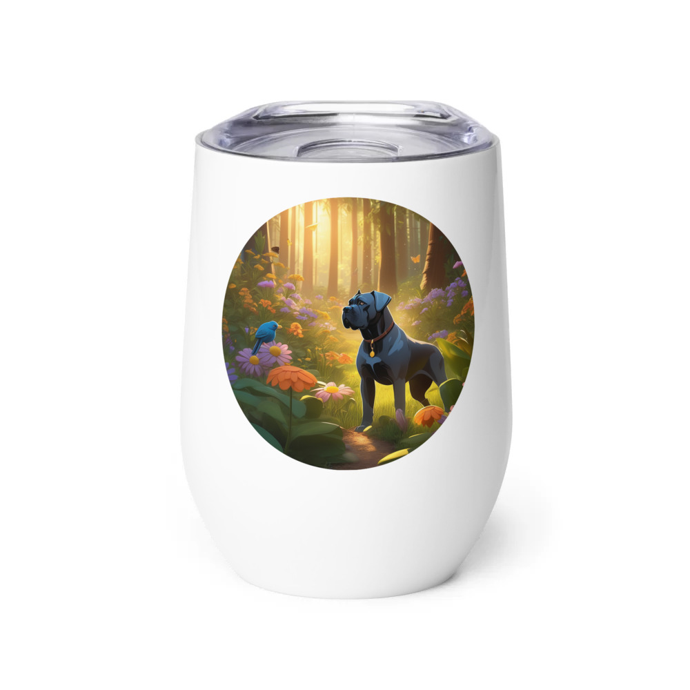PugMug Custom Cane Corso Wine Tumbler