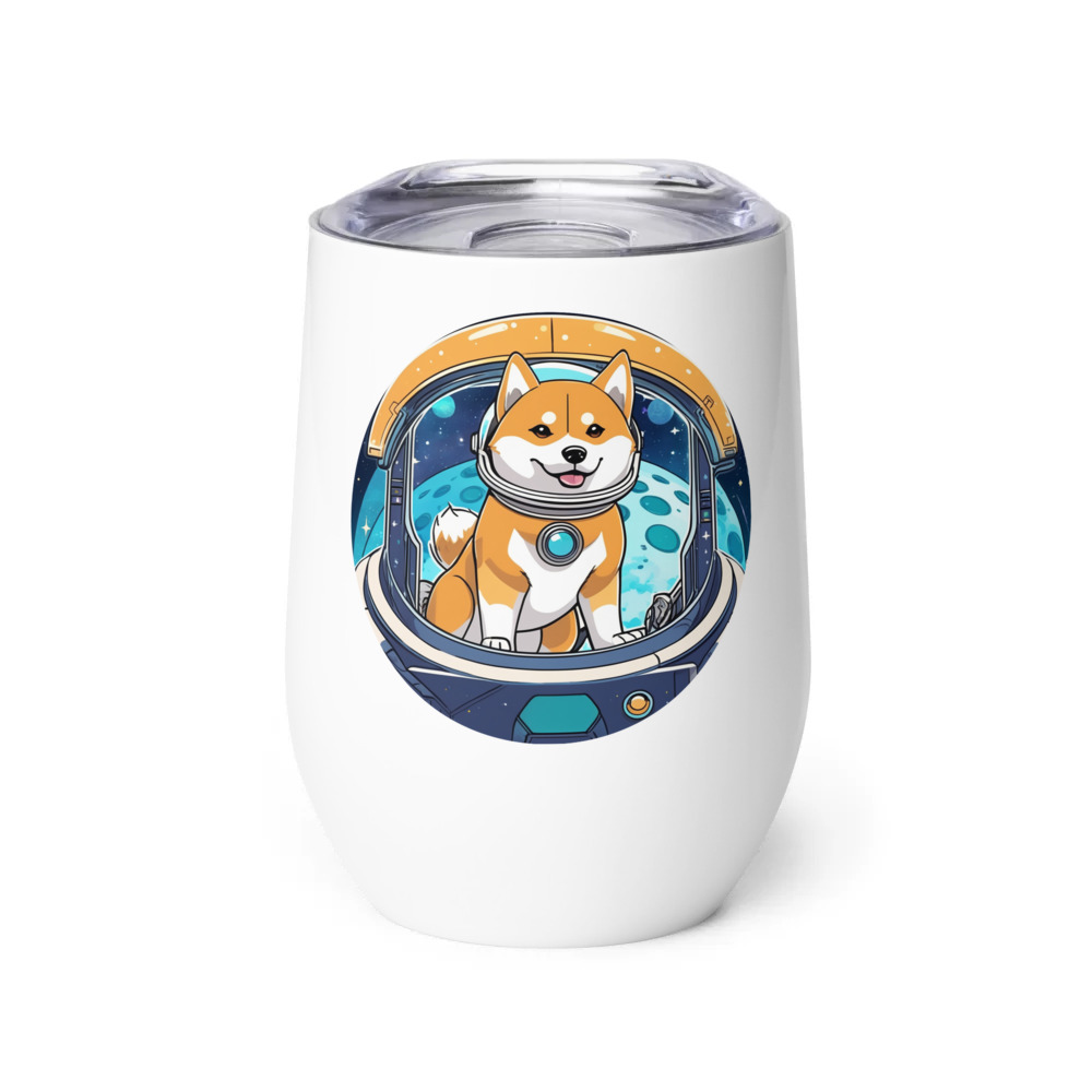 PugMug Custom Shiba Inu Wine Tumbler