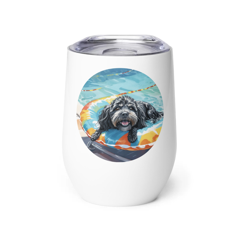 PugMug Custom Lily Wine Tumbler