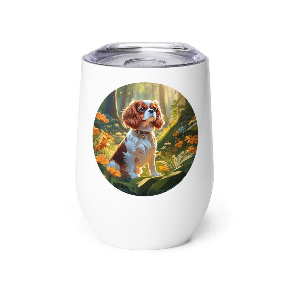 PugMug Custom Cavalier King Charles Spaniel Wine Tumbler