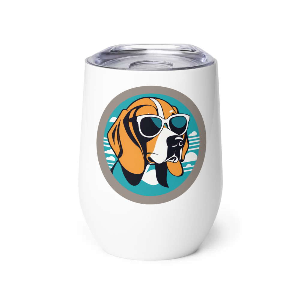 PugMug Custom Beagle Wine Tumbler