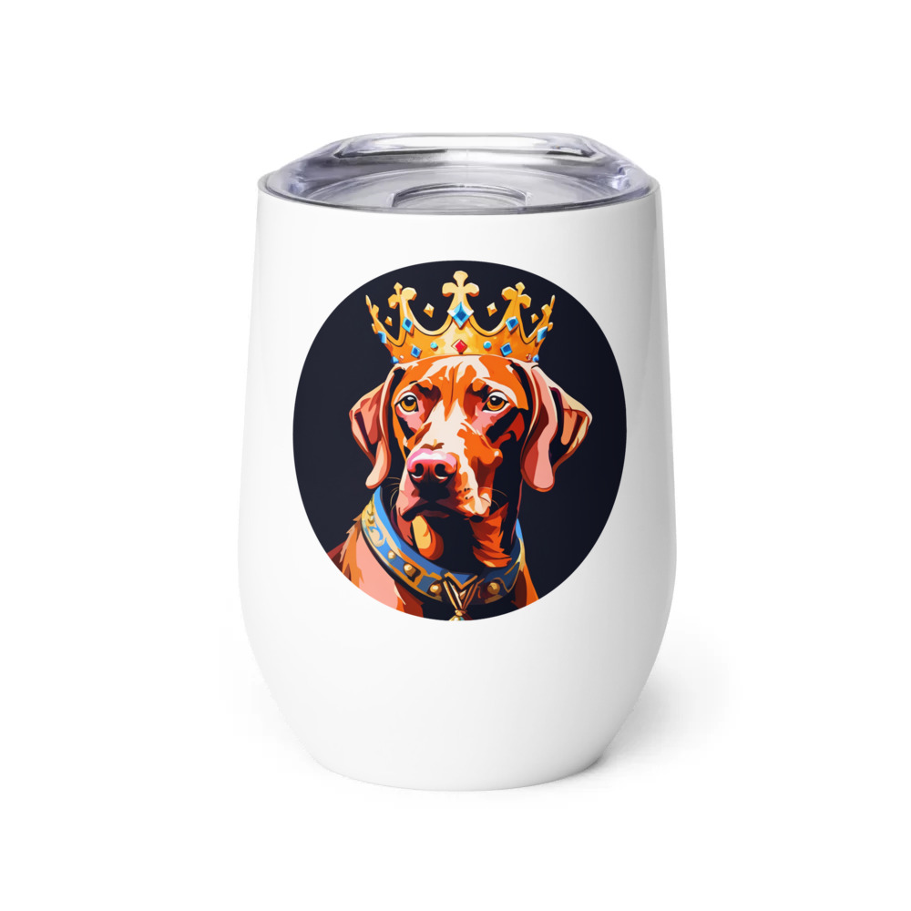 PugMug Custom Vizsla Wine Tumbler