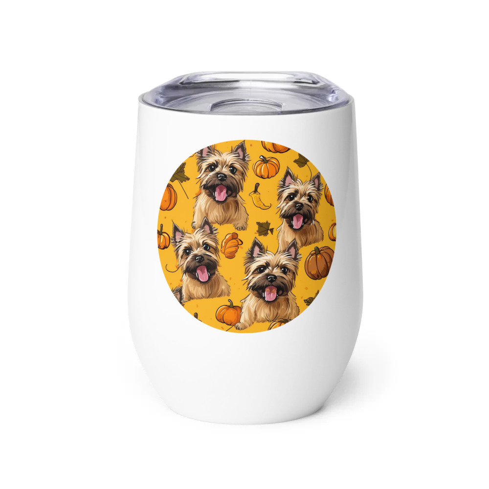 PugMug Custom Cairn Terrier Wine Tumbler