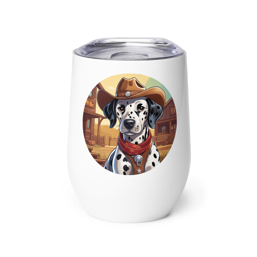 PugMug Custom Dalmatian Wine Tumbler