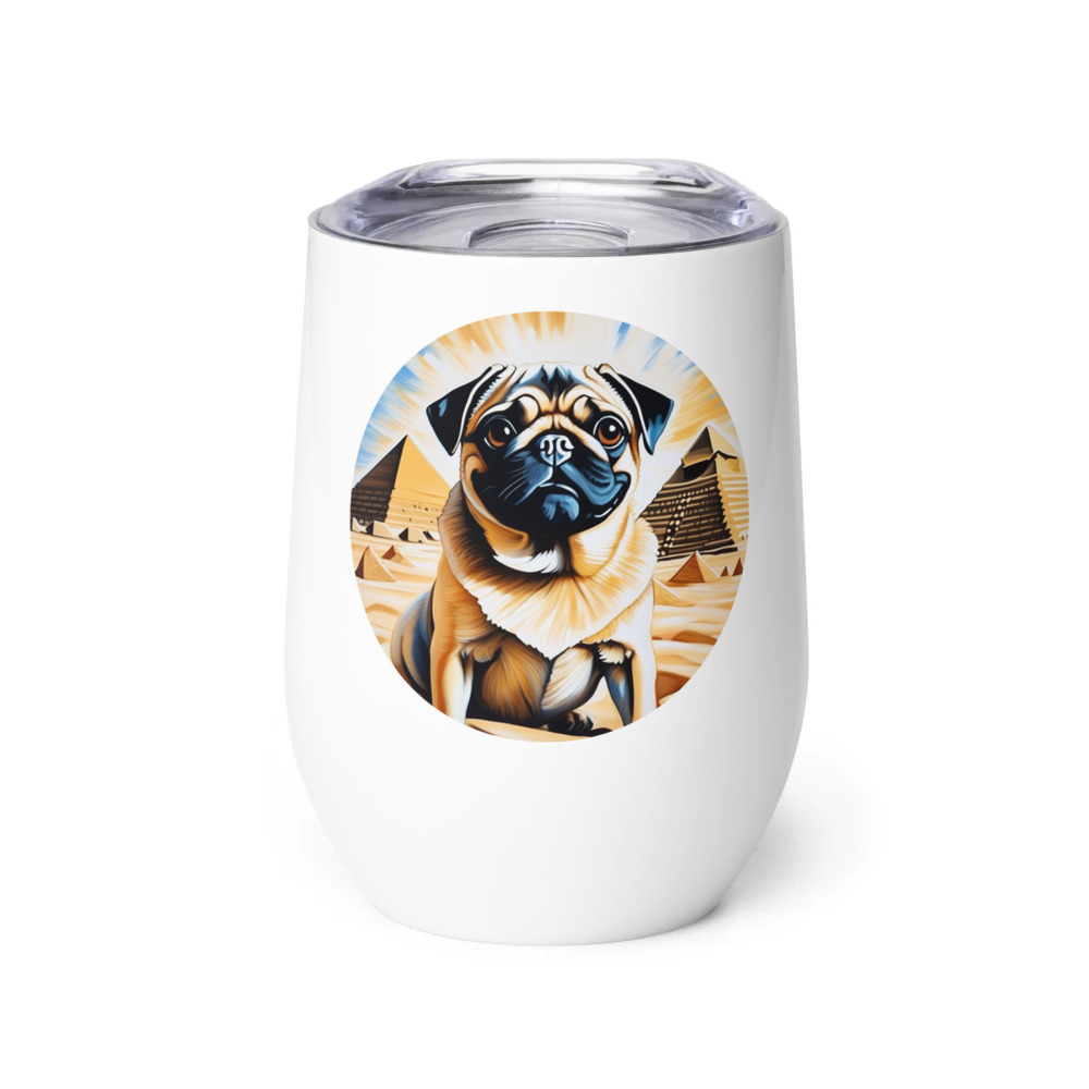 PugMug Custom Pug Wine Tumbler
