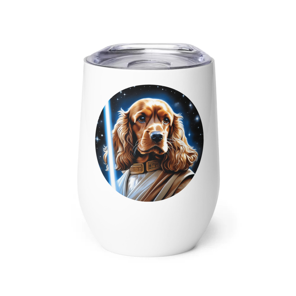 PugMug Custom Cocker Spaniel Wine Tumbler