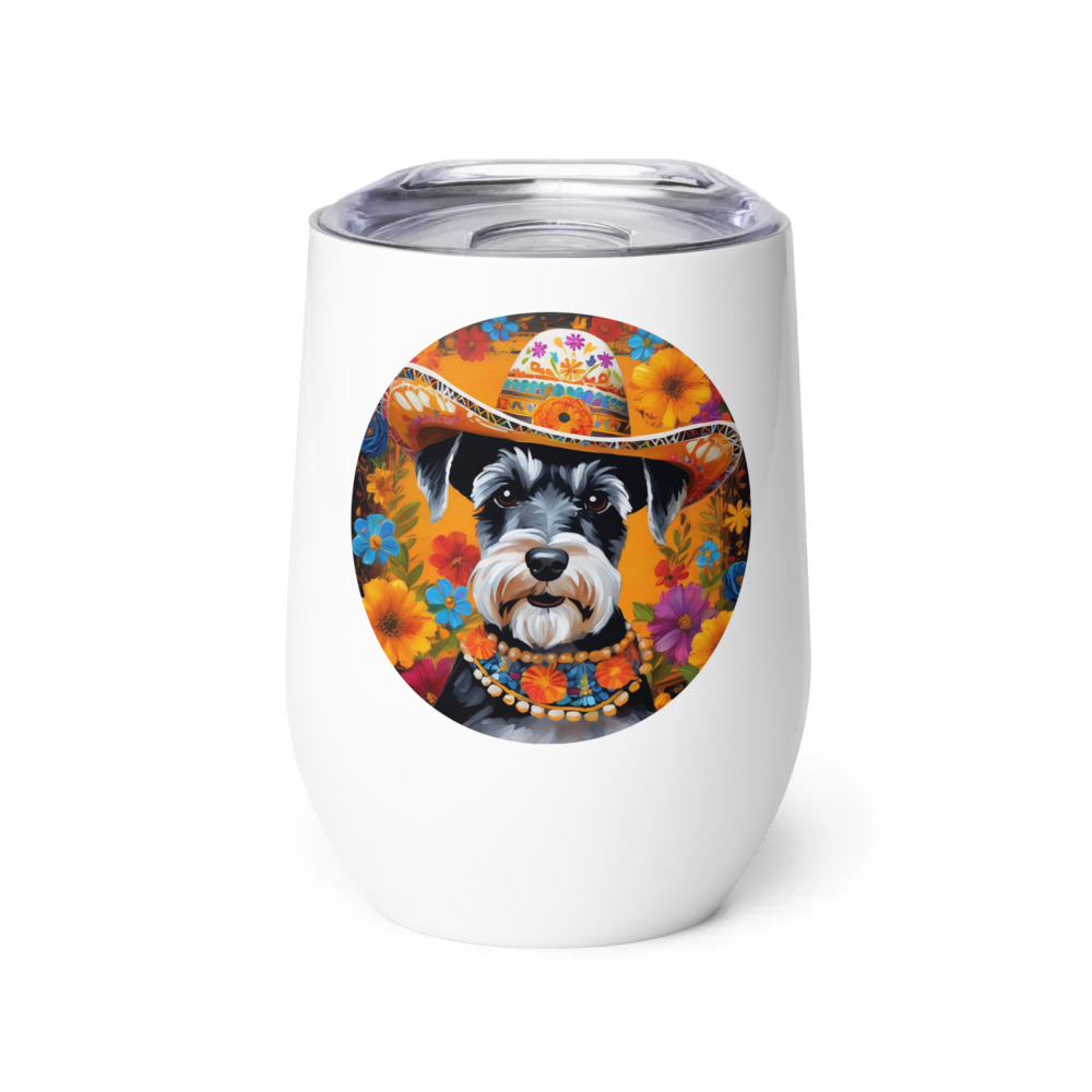 PugMug Custom Miniature Schnauzer Wine Tumbler