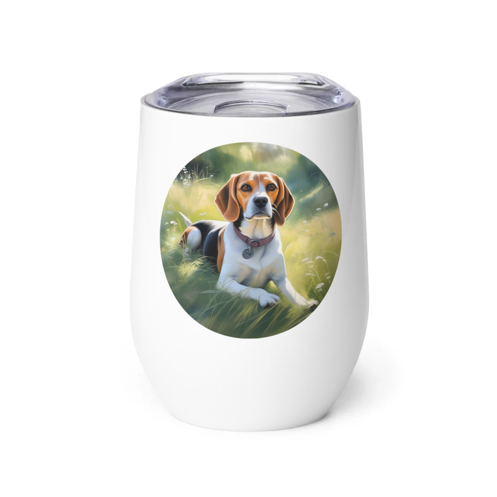 PugMug Custom Beagle Wine Tumbler