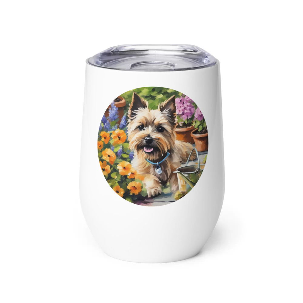 PugMug Custom Cairn Terrier Wine Tumbler