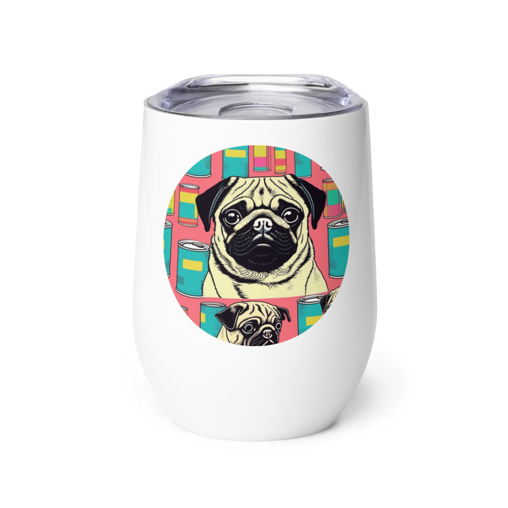 PugMug Custom Pug Wine Tumbler