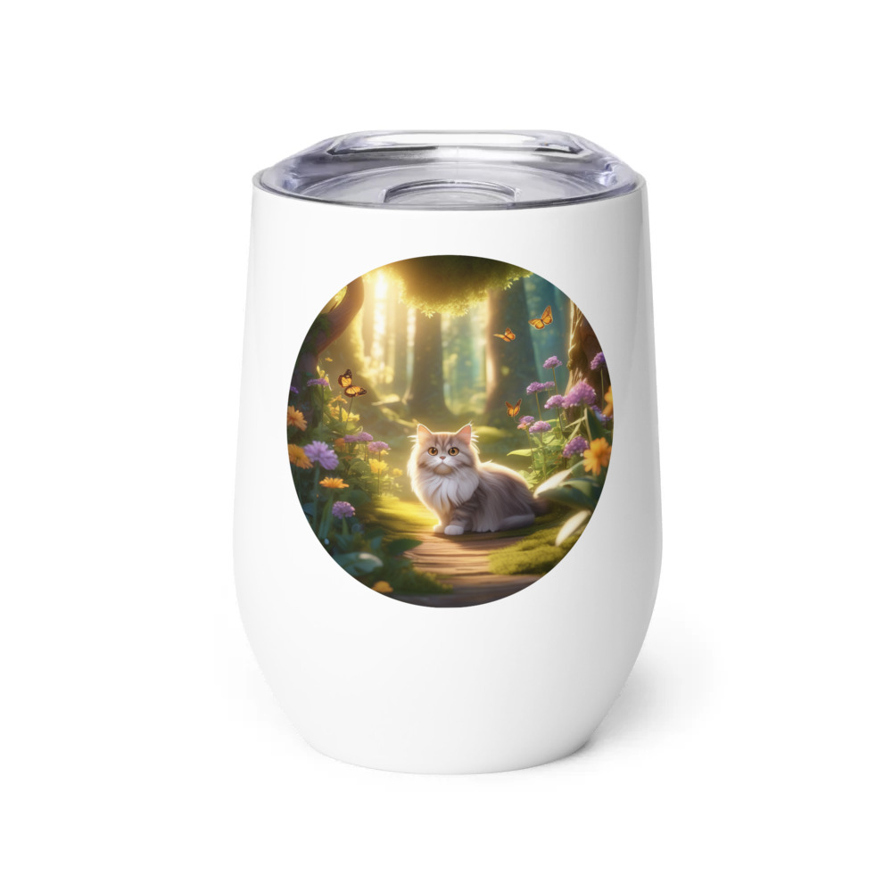 PugMug Custom Tabby Persian Cat Wine Tumbler