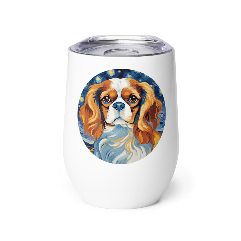 PugMug Custom Cavalier King Charles Spaniel Wine Tumbler