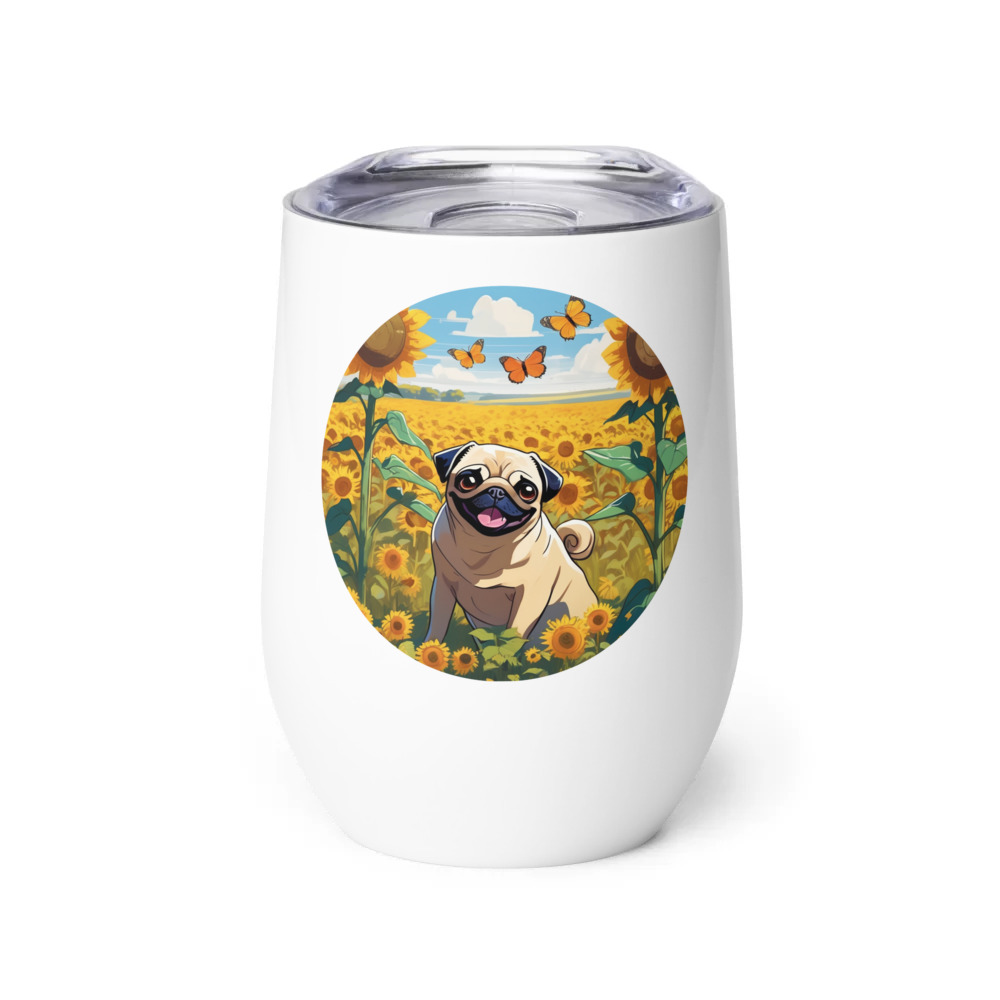 PugMug Custom Pug Wine Tumbler