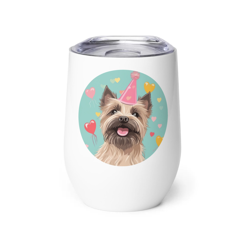 PugMug Custom Cairn Terrier Wine Tumbler