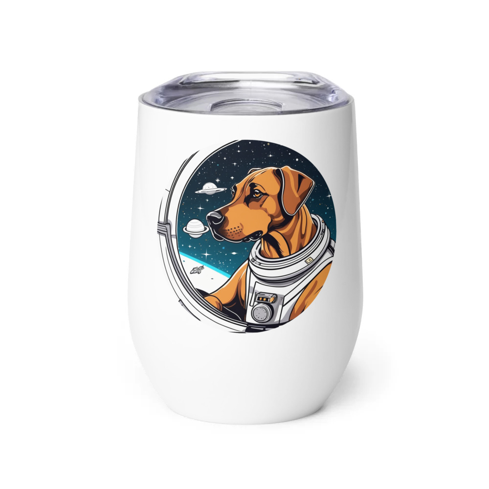 PugMug Custom Rhodesian Ridgeback Wine Tumbler