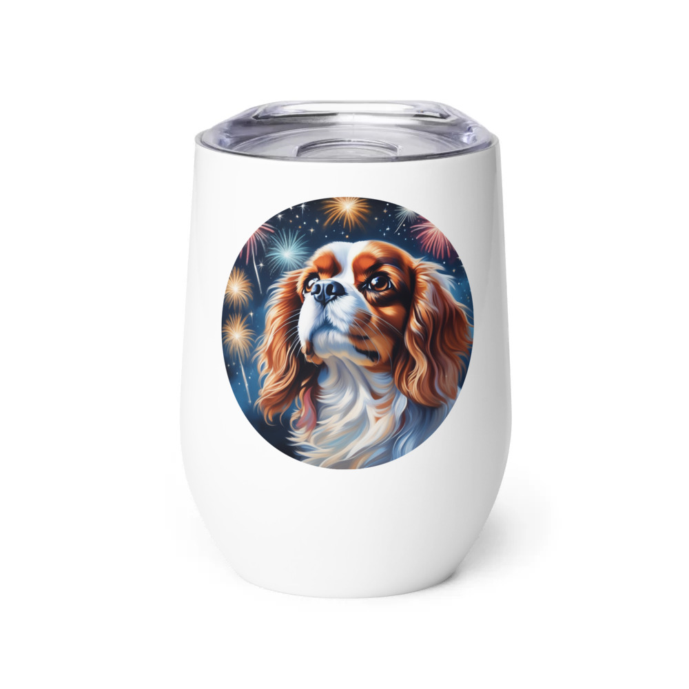 PugMug Custom Cavalier King Charles Spaniel Wine Tumbler