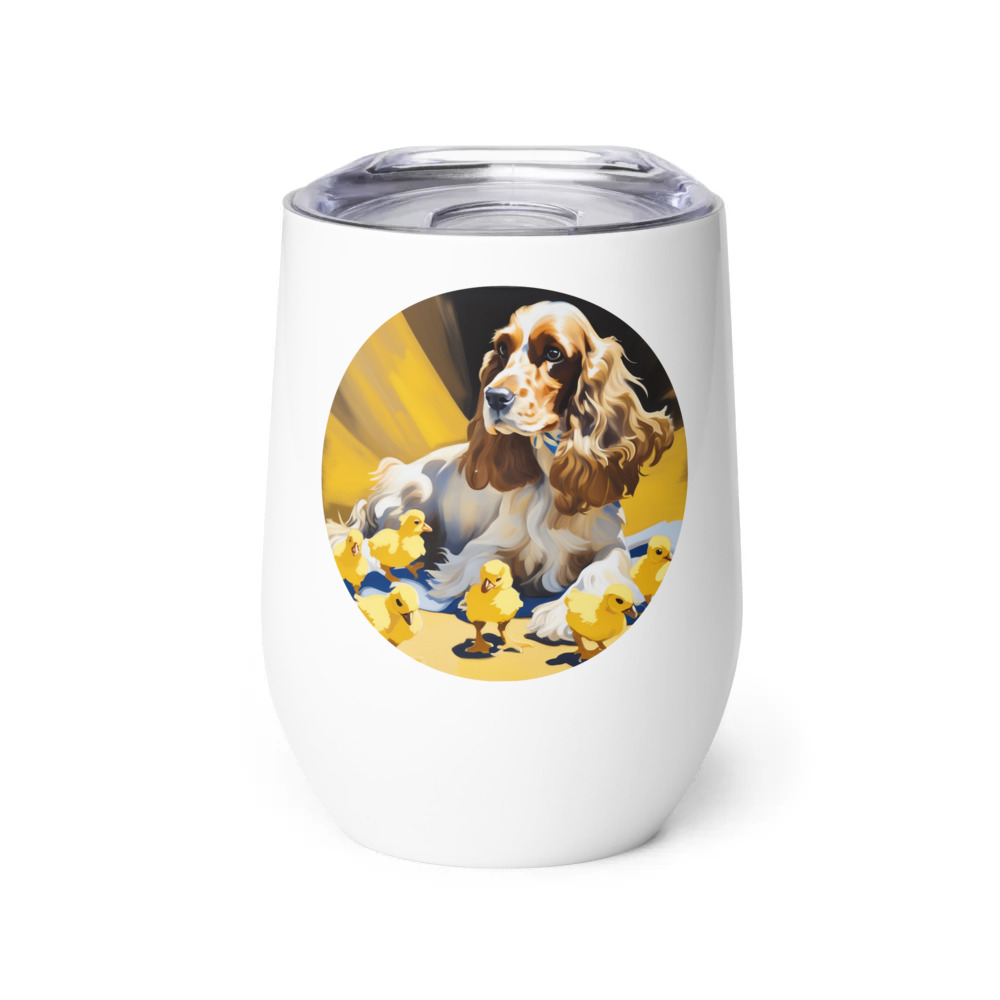 PugMug Custom English Cocker Spaniel Wine Tumbler